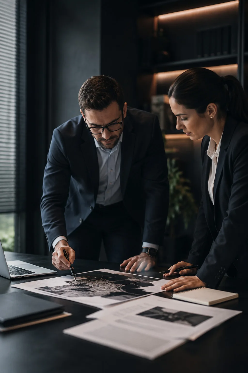 Equipe analisando indicadores corporativos